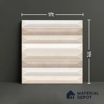 Faux Subway  Tile TL 07243 Crayon 5001 Luster 1 ft x 1 ft Ceramic Matte Finish - 9 mm |Random 4 | 2 mm Spacer is Mandatory | Please Expect a Slight Variation of Pattern (Sample)